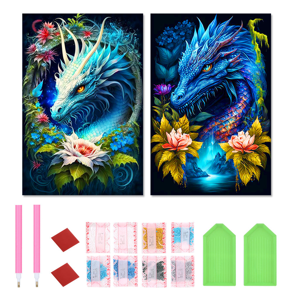 2pcs Diamond Painting Set - Dragon of the Pool (40*60CM)