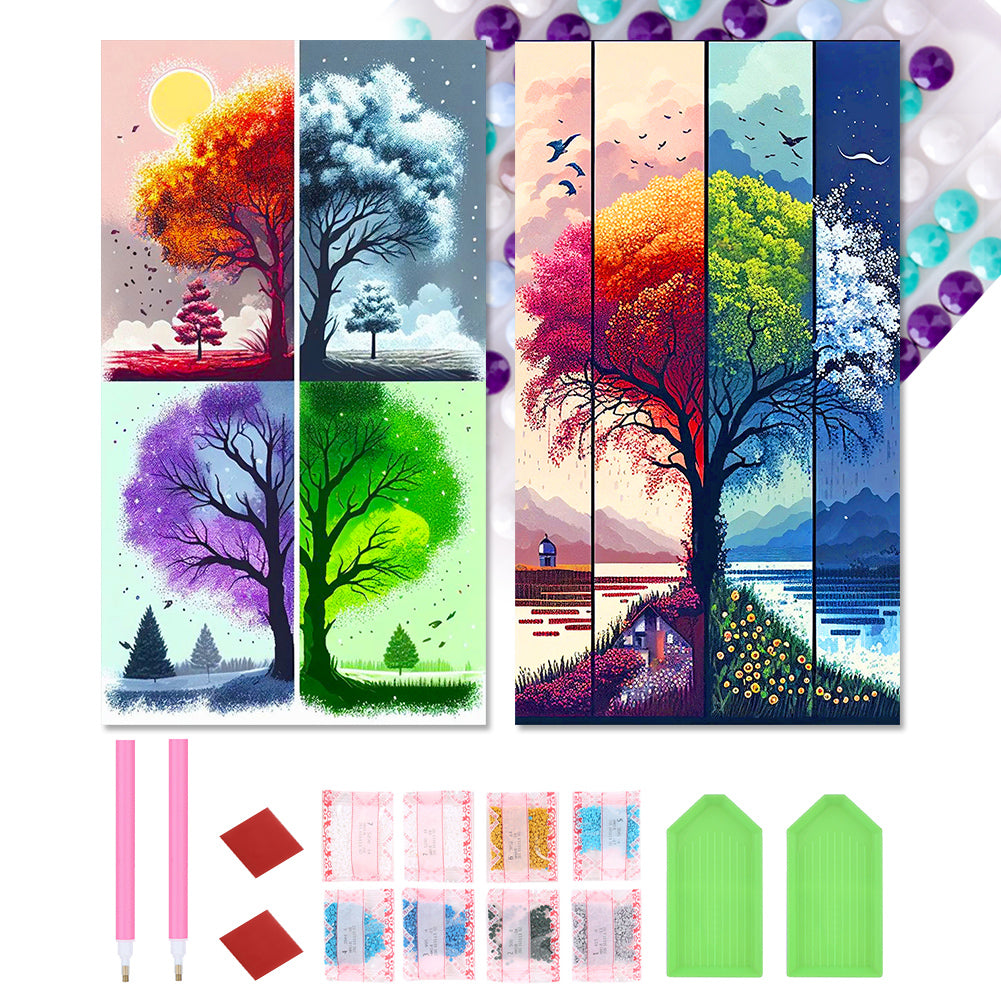 2pcs Diamond Painting Set - four seasons tree (40*70CM)