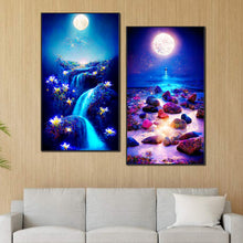 Load image into Gallery viewer, 2pcs Diamond Painting Set - late night moonscape (40*70CM)
