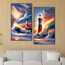 Load image into Gallery viewer, 2pcs Diamond Painting Set - lighthouse (40*70CM)
