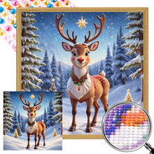 Load image into Gallery viewer, AB Diamond Painting - Full Round - Deer in the snow (40*40CM)
