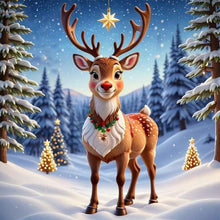 Load image into Gallery viewer, AB Diamond Painting - Full Round - Deer in the snow (40*40CM)
