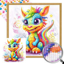 Load image into Gallery viewer, AB Diamond Painting - Full Round - Colorful little dinosaur (40*40CM)

