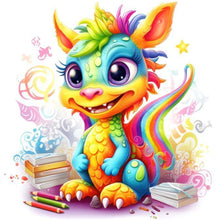Load image into Gallery viewer, AB Diamond Painting - Full Round - Colorful little dinosaur (40*40CM)
