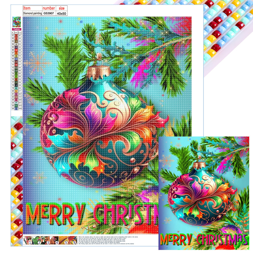 Diamond Painting - Full Square - Christmas balls (40*50CM)