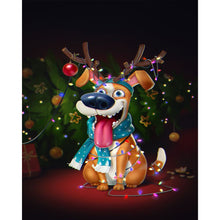 Load image into Gallery viewer, Diamond Painting - Full Square - Christmas puppy (40*50CM)
