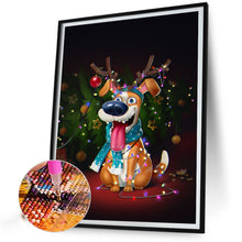 Load image into Gallery viewer, Diamond Painting - Full Square - Christmas puppy (40*50CM)

