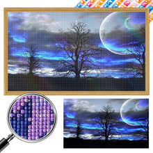 Load image into Gallery viewer, AB Diamond Painting - Full Square - Forest scenery series under the moon (60*35CM)
