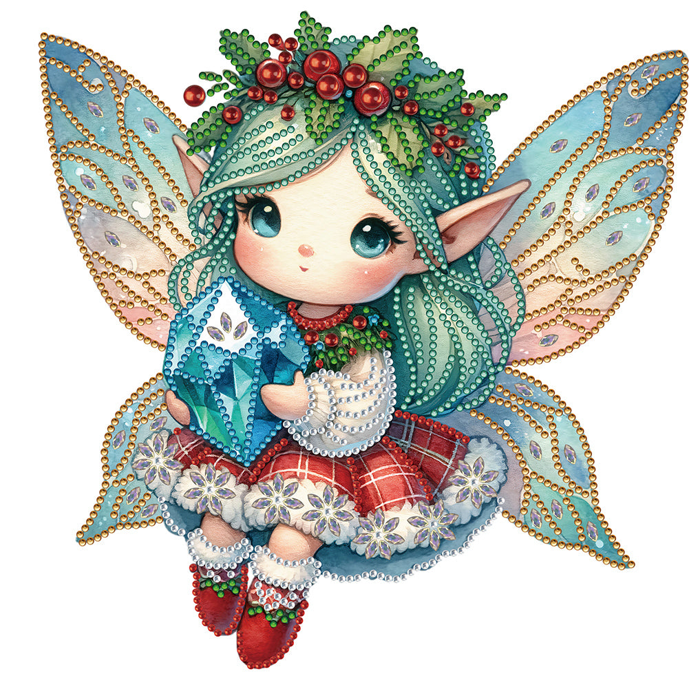 Diamond Painting - Partial Special Shaped - elf angel (30*30CM)