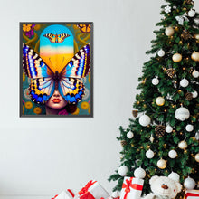 Load image into Gallery viewer, Diamond Painting - Full Round - butterfly lady (30*40CM)
