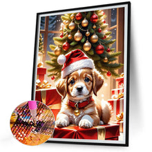 Load image into Gallery viewer, Diamond Painting - Full Round - Christmas puppy (30*40CM)
