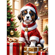 Load image into Gallery viewer, Diamond Painting - Full Round - Christmas puppy (30*40CM)
