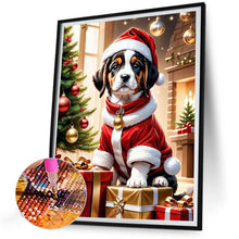 Load image into Gallery viewer, Diamond Painting - Full Round - Christmas puppy (30*40CM)
