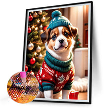 Load image into Gallery viewer, Diamond Painting - Full Round - Christmas puppy (30*40CM)

