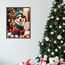 Load image into Gallery viewer, Diamond Painting - Full Round - Christmas puppy (30*40CM)
