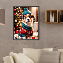 Load image into Gallery viewer, Diamond Painting - Full Round - Christmas puppy (30*40CM)
