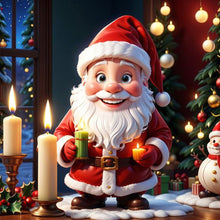 Load image into Gallery viewer, Diamond Painting - Full Square - Santa Claus holding candle (30*30CM)
