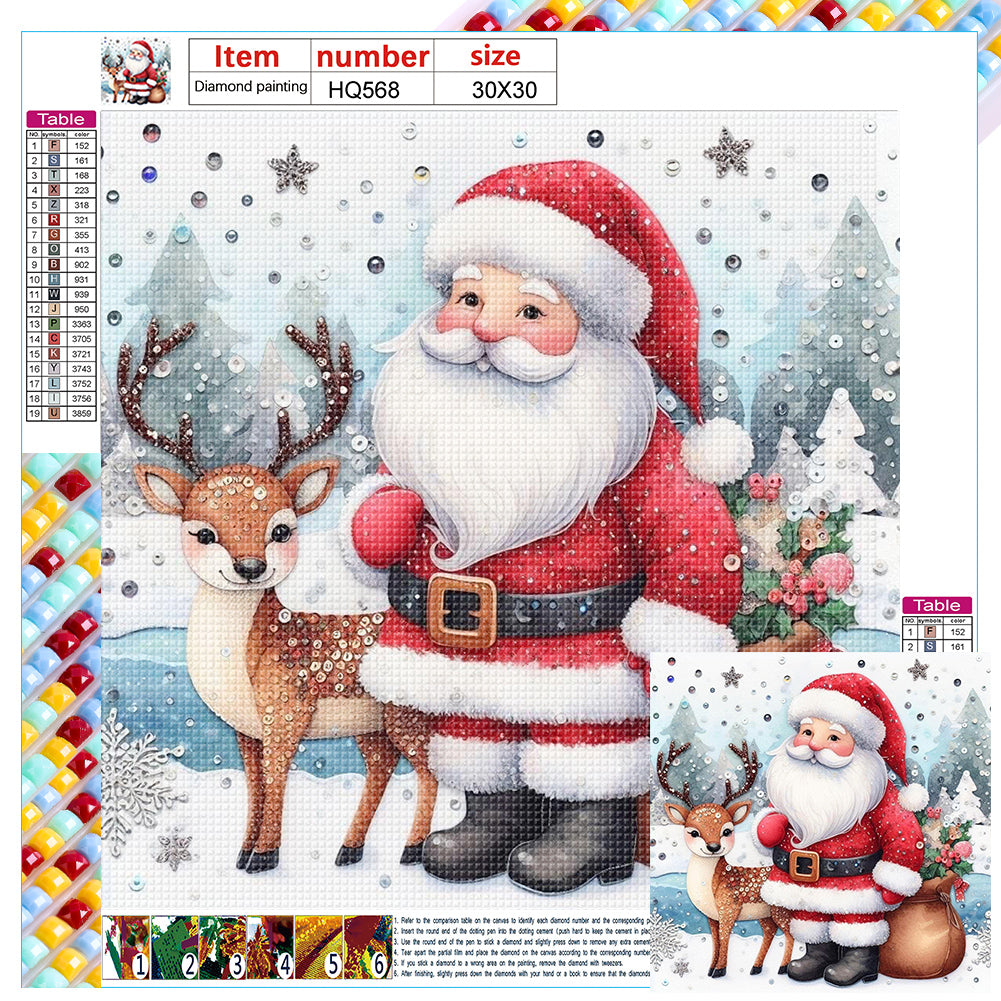 Diamond Painting - Full Square - snow santa claus (30*30CM)