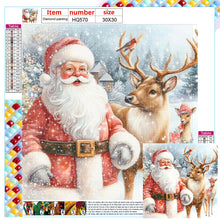 Load image into Gallery viewer, Diamond Painting - Full Square - Santa Claus and Elk (30*30CM)
