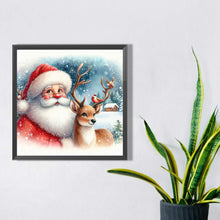 Load image into Gallery viewer, Diamond Painting - Full Square - Santa Claus watching snow scene (30*30CM)
