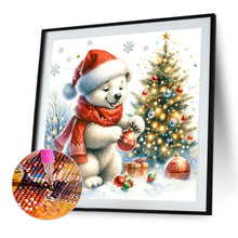 Load image into Gallery viewer, Diamond Painting - Full Square - Winter white bear and Christmas tree (30*30CM)
