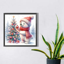 Load image into Gallery viewer, Diamond Painting - Full Square - Winter white bear decorated tree (30*30CM)
