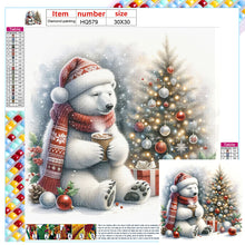Load image into Gallery viewer, Diamond Painting - Full Square - Winter white bear waiting for time (30*30CM)
