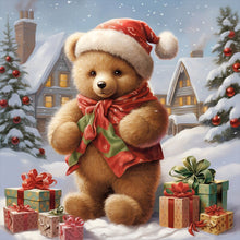 Load image into Gallery viewer, Diamond Painting - Full Round - bear christmas (35*35CM)
