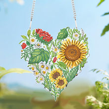 Load image into Gallery viewer, Love Sunflower Special Shaped Diamond Painting Hanging Wreath for Home Decor(#4)
