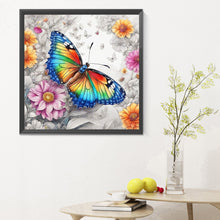Load image into Gallery viewer, Diamond Painting - Full Round - Colorful Butterfly¡¤Line Draft (30*30CM)
