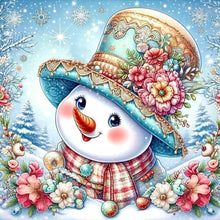 Load image into Gallery viewer, Diamond Painting - Full Round - Decorated snowman sled (30*30CM)
