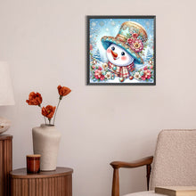 Load image into Gallery viewer, Diamond Painting - Full Round - Decorated snowman sled (30*30CM)
