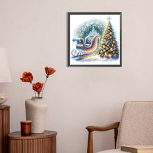 Load image into Gallery viewer, Diamond Painting - Full Round - Christmas tree sleigh (30*30CM)
