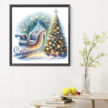 Load image into Gallery viewer, Diamond Painting - Full Round - Christmas tree sleigh (30*30CM)
