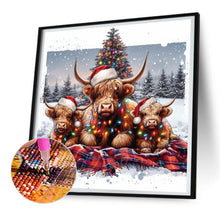 Load image into Gallery viewer, Diamond Painting - Full Round - Christmas yak family (30*30CM)
