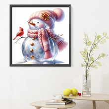 Load image into Gallery viewer, Diamond Painting - Full Round - pink snowman (30*30CM)
