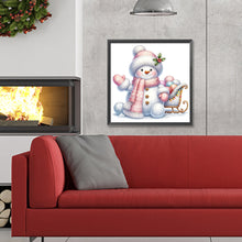 Load image into Gallery viewer, Diamond Painting - Full Round - pink snowman (30*30CM)
