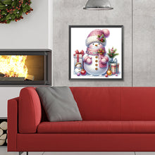 Load image into Gallery viewer, Diamond Painting - Full Round - pink snowman (30*30CM)

