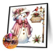 Load image into Gallery viewer, Diamond Painting - Full Round - pink snowman (30*30CM)
