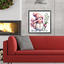 Load image into Gallery viewer, Diamond Painting - Full Round - pink snowman (30*30CM)
