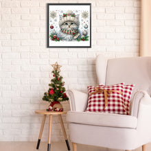 Load image into Gallery viewer, Diamond Painting - Partial Special Shaped - Christmas kitten (30*30CM)
