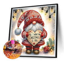 Load image into Gallery viewer, Diamond Painting - Partial Special Shaped - christmas gnome (30*30CM)
