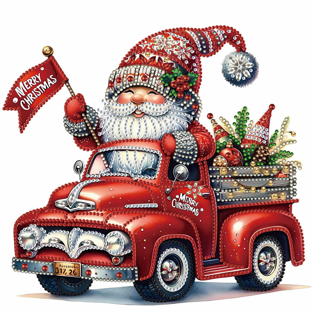 Diamond Painting - Partial Special Shaped - christmas gnome (30*30CM)
