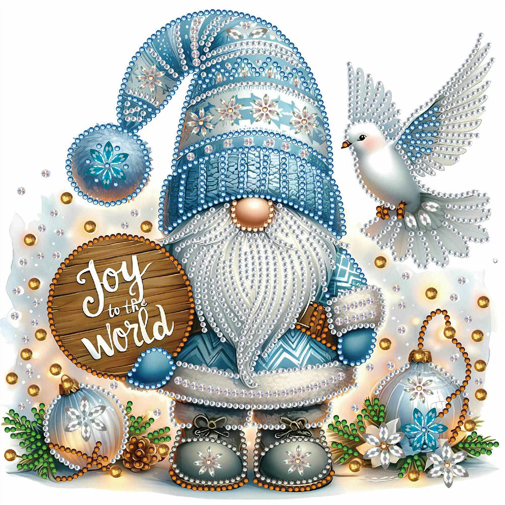 Diamond Painting - Partial Special Shaped - christmas gnome (30*30CM)