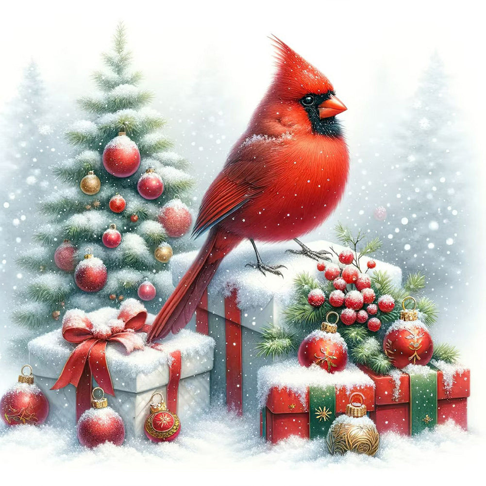 Diamond Painting - Full Round - cardinal on gift (40*40CM)