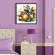 Load image into Gallery viewer, Diamond Painting - Full Round - winter mouse (40*40CM)

