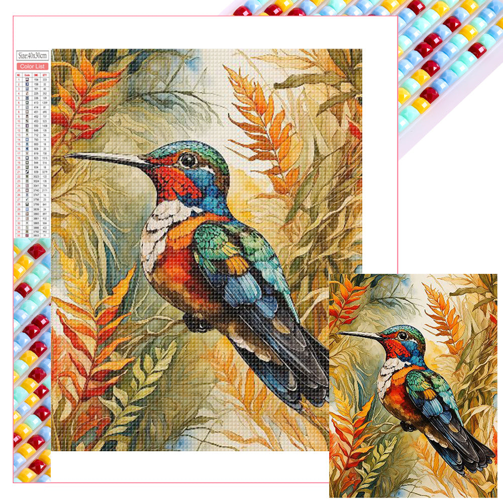 Diamond Painting - Full Square - bird in reeds (35*45CM)