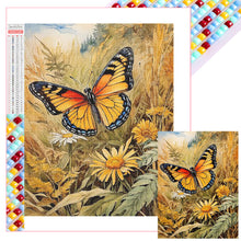 Load image into Gallery viewer, Diamond Painting - Full Square - butterfly in reeds (35*45CM)
