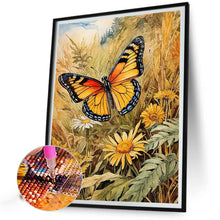Load image into Gallery viewer, Diamond Painting - Full Square - butterfly in reeds (35*45CM)
