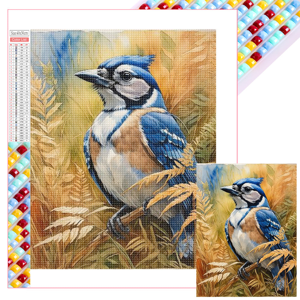 Diamond Painting - Full Square - bird in reeds (35*45CM)